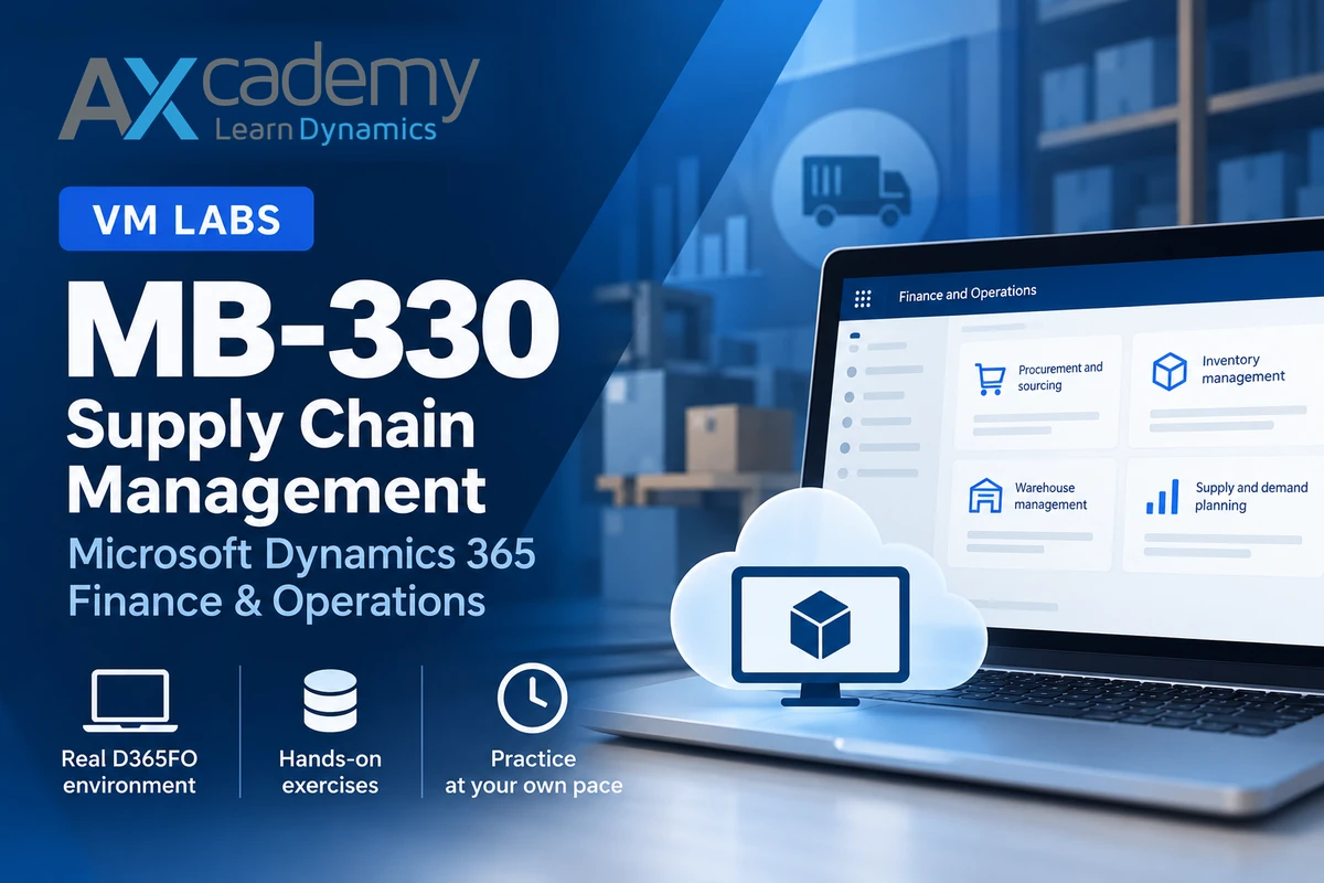 Training environment (VM) | MB-330 Supply Chain Management | 180 days availability