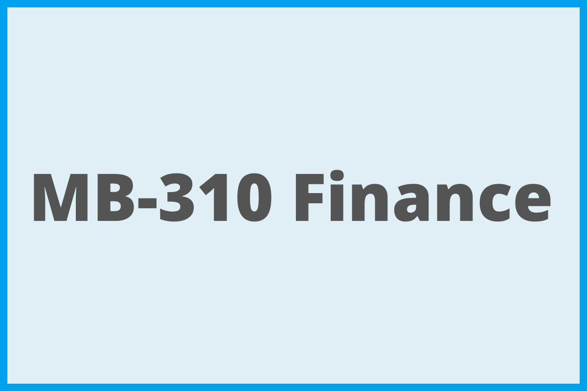 MB 310 Finance Dynamics 365 FO course