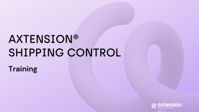 Axtension® Shipping Control training t