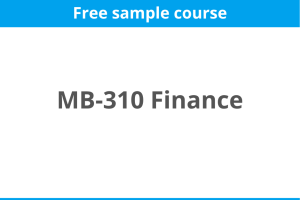 MB-310 Finance | D365FO | On-demand | Free sample course