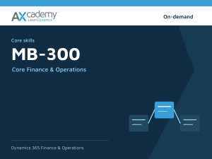 MB-300 Core | D365FO | On-demand | 90 days access
