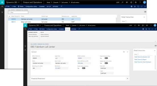 Create new Call Center in Microsoft Dynamics 365 for Retail