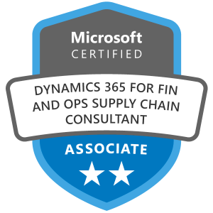 dynamics365 for fin and ops supply chain consultant associate badge